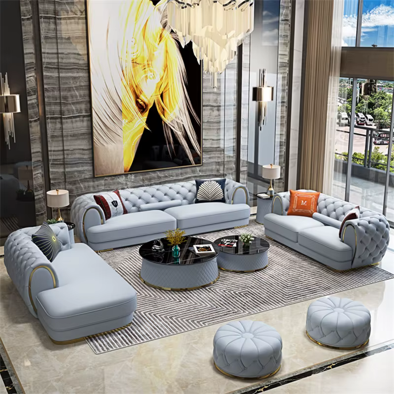 Furnistyle Italian Design Luxury Chesterfield Upholstered Sofa — image 2