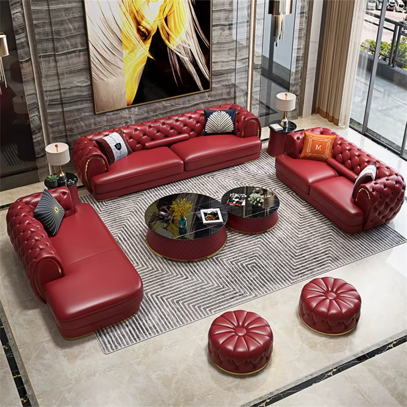 Furnistyle Italian Design Luxury Chesterfield Upholstered Sofa — image 3