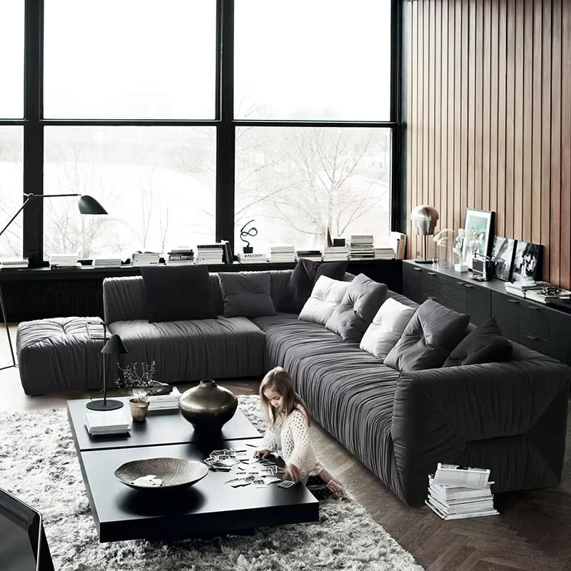 Furnistyle Simple Design Living Room Sectional 7 Seater Sofa Set — image 2