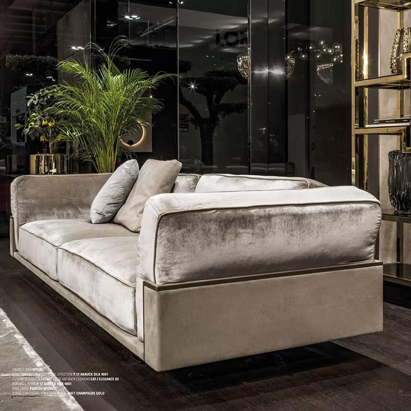 Furnistyle Italian Modern Corner Living Room Fabric Sofa — image 2