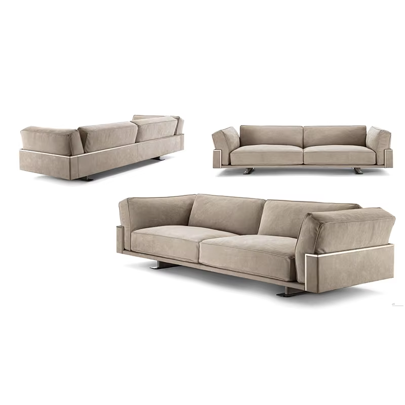Furnistyle Italian Modern Corner Living Room Fabric Sofa — image 4