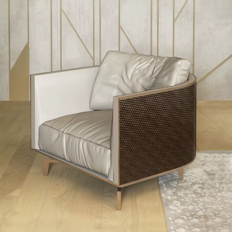 Furnistyle Custom Microfiber Leather Velvet L-Shape Sofa — image 3