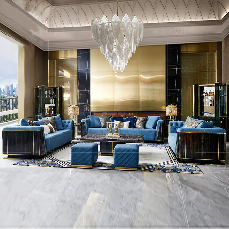 Modern Luxury L-Shape Sectional Sofa Set — image 2