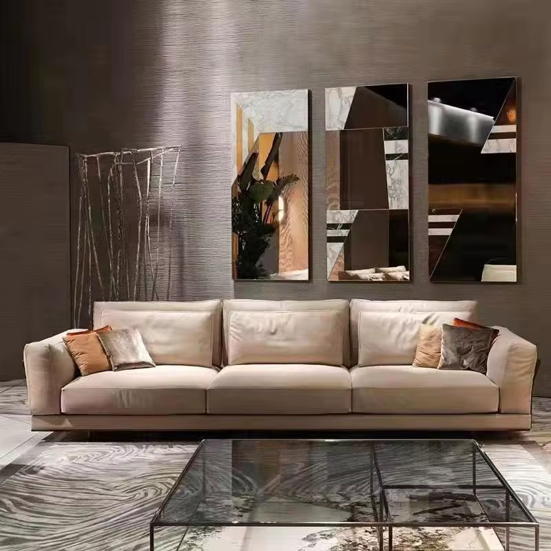 Furnistyle Nubuck Leather Deep Modern Modular Sofa Set — image 2