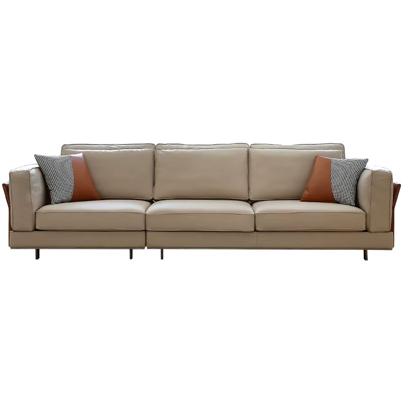 Furnistyle Nubuck Leather Deep Modern Modular Sofa Set — image 5
