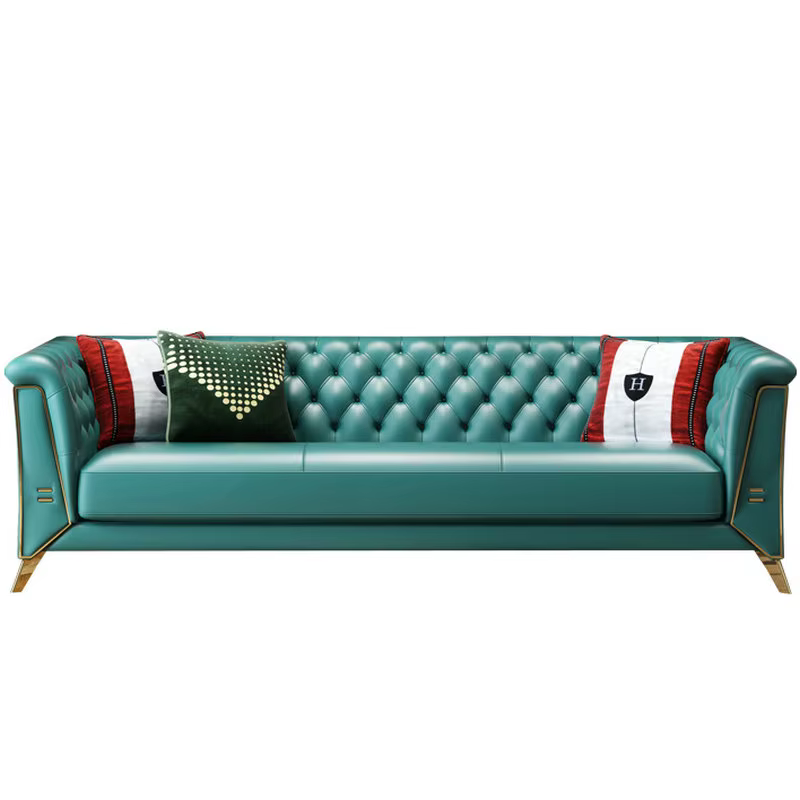 Furnistyle Italian White Leather Sofas Luxury Modern Chaise Lounge Set — image 6