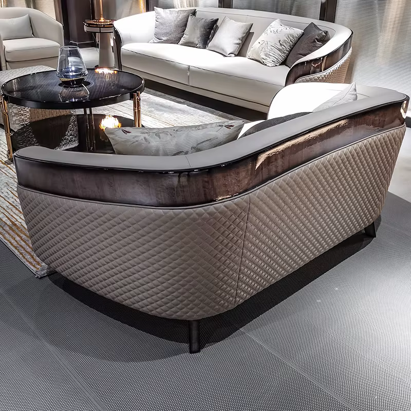 Furnistyle Italian Sofa With Wood Veneer — image 2