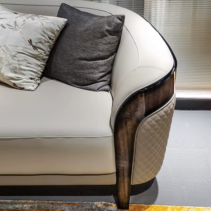 Furnistyle Italian Sofa With Wood Veneer — image 3