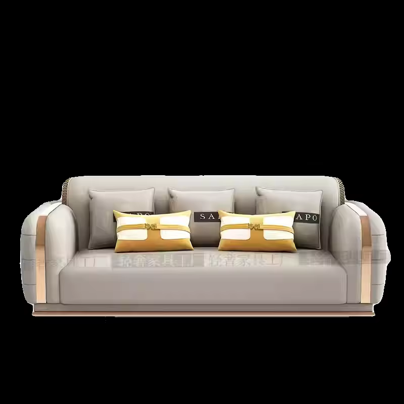 Furnistyle Three-seat Sofa Italian Style Luxury Genuine Leather — image 5