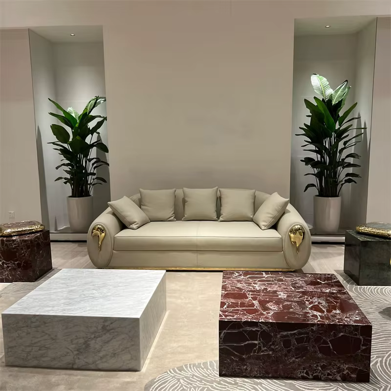 Furnistyle Modern Minimalist Leather Sofa — image 3