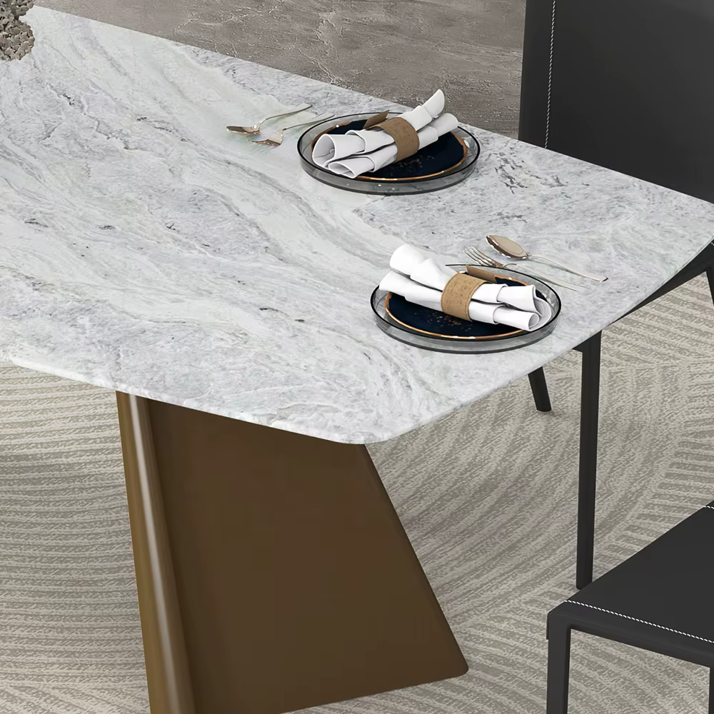 Meridian 3 Meter Dining Table with Gold Base and 12 Chairs — image 4