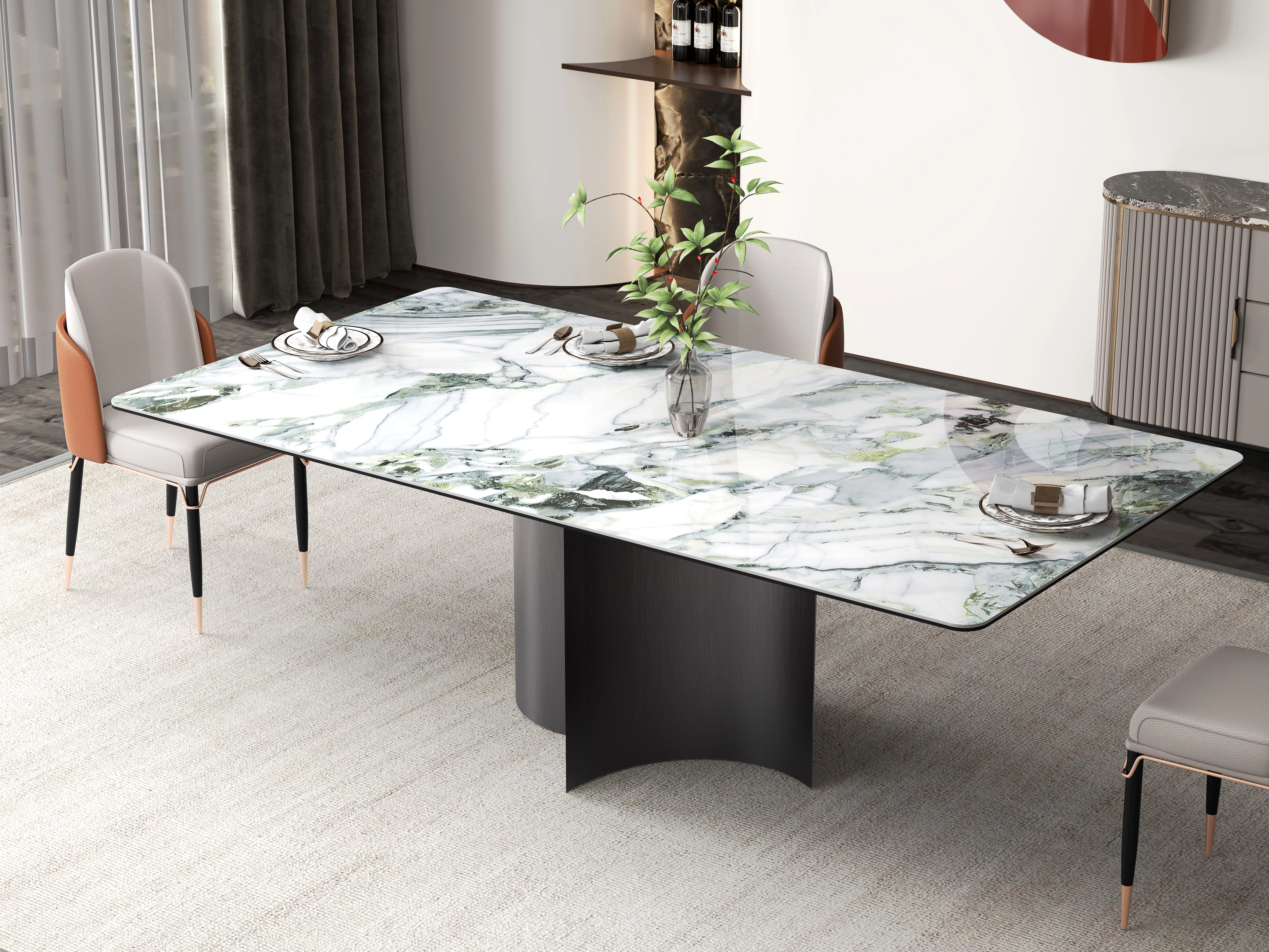 Luxury Nordic 4-Seater Square Dining Table and Chairs Set — image 2