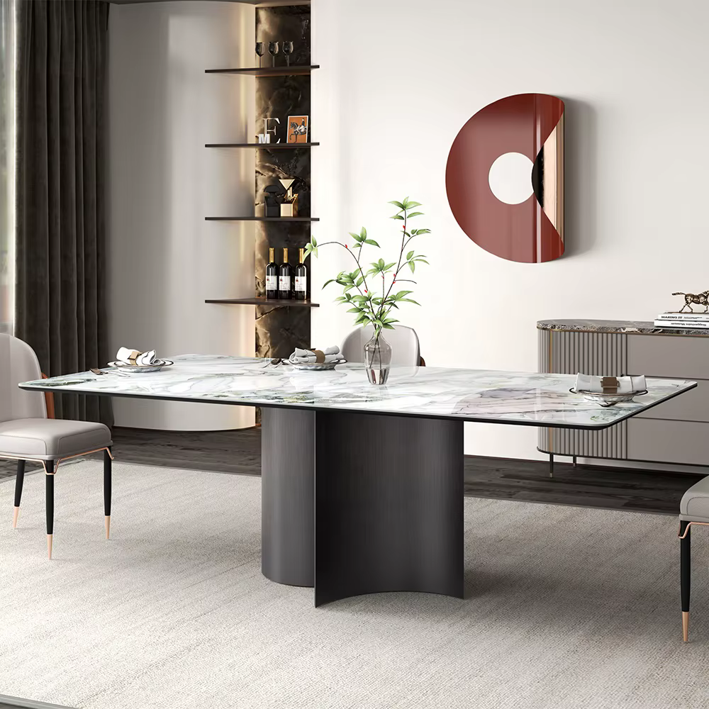 Luxury Nordic 4-Seater Square Dining Table and Chairs Set — image 3