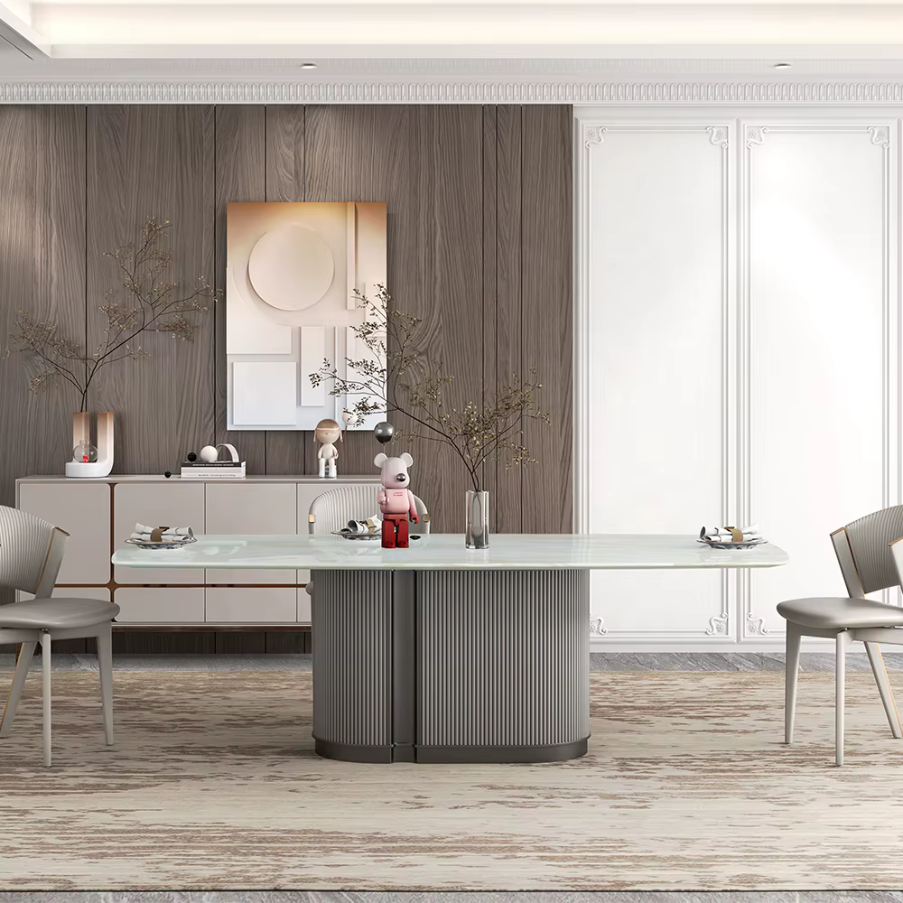 Dubai Upscale Restaurant Dining Room Dining Table and 6 Chairs Set — image 2