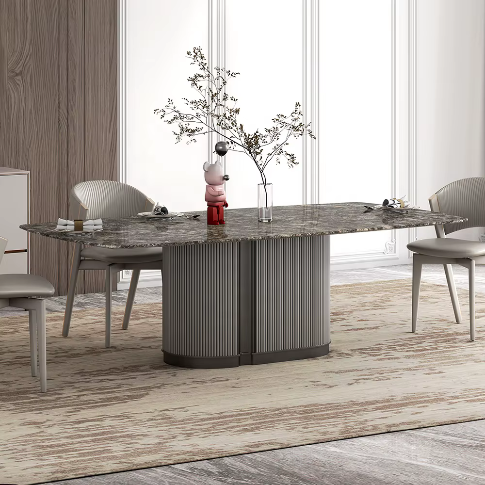 Dubai Upscale Restaurant Dining Room Dining Table and 6 Chairs Set — image 3