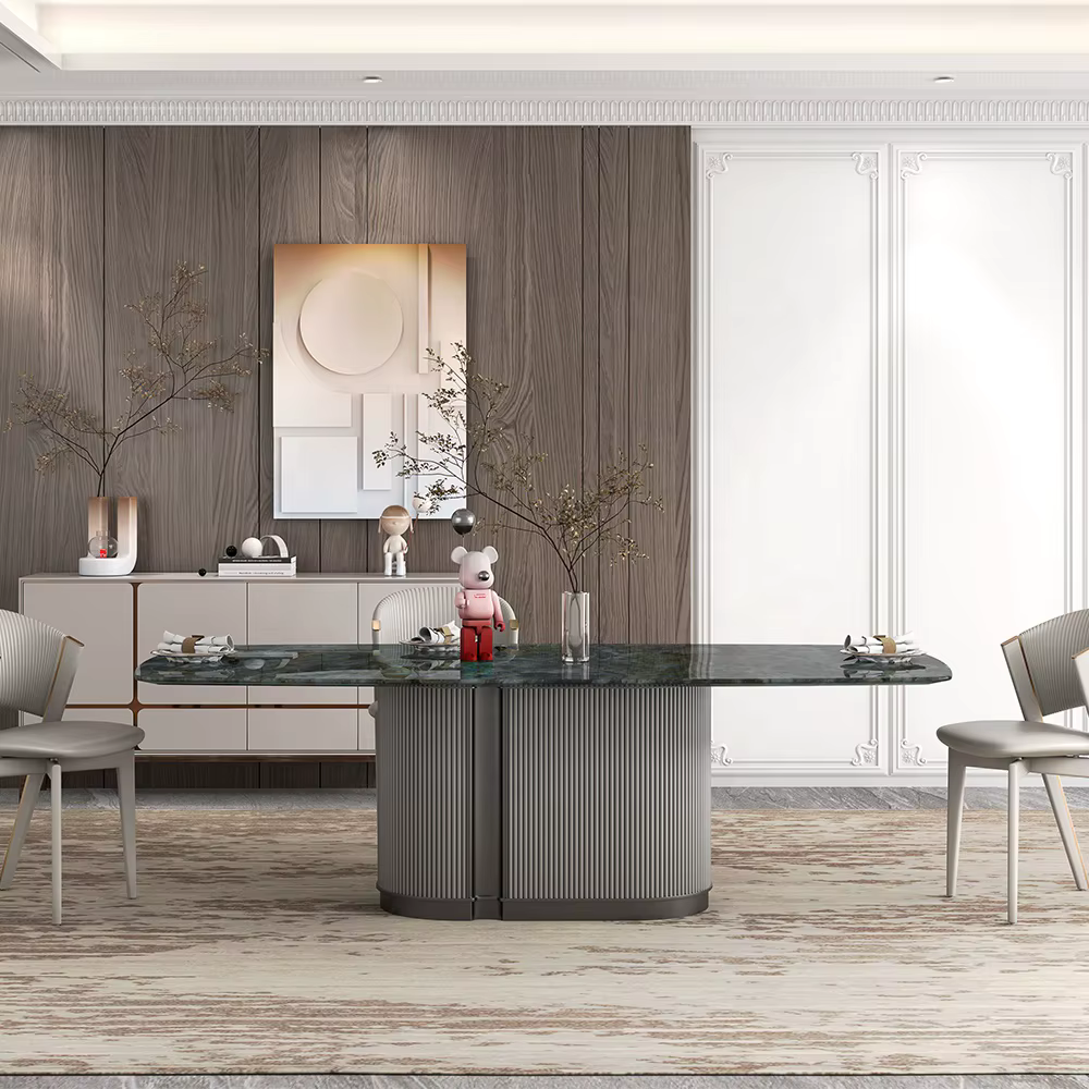 Dubai Upscale Restaurant Dining Room Dining Table and 6 Chairs Set — image 4