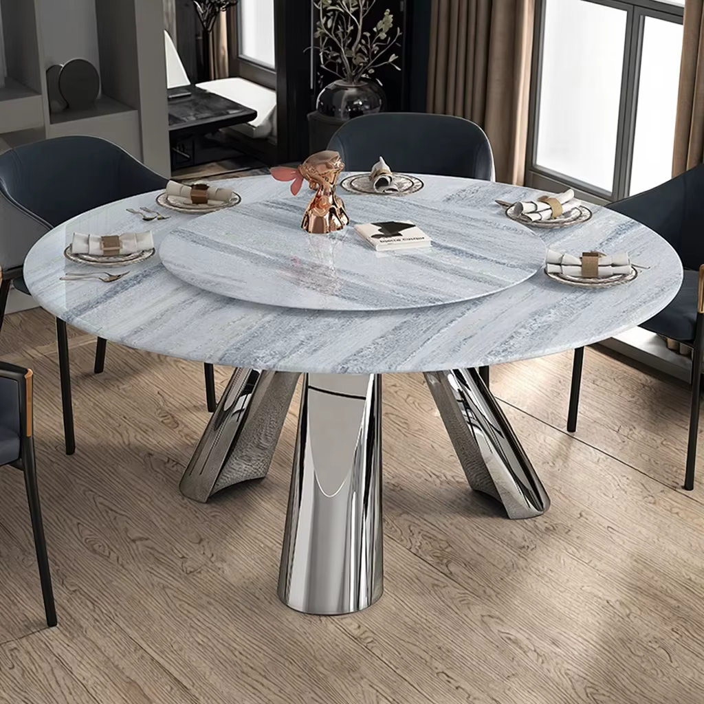 Light British Style Family Dining Table and Chair Set — image 3