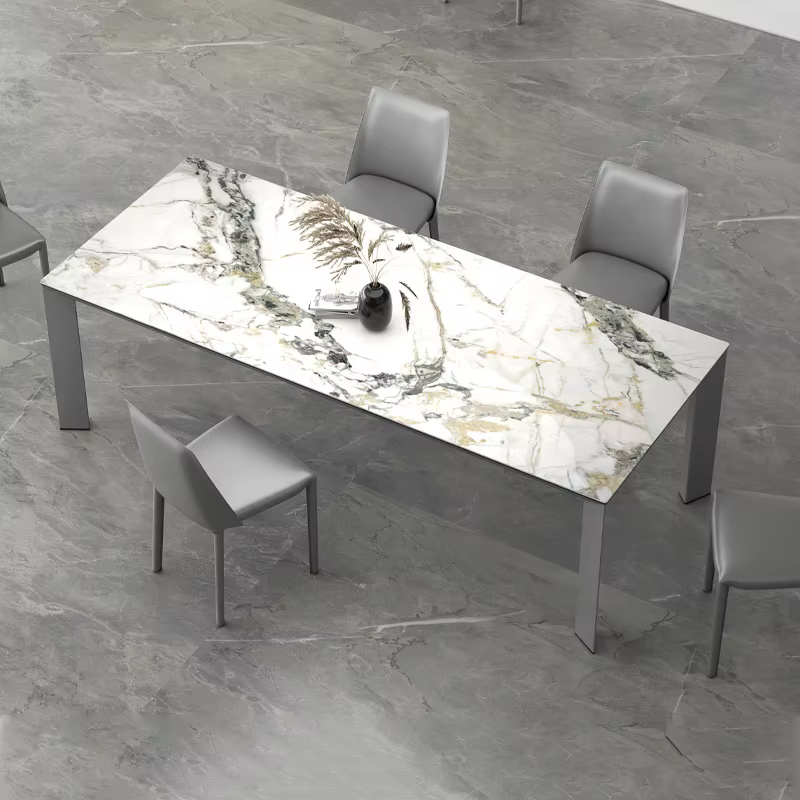 Luxury Rectangular Dining Table Set with 10 Chairs — image 2