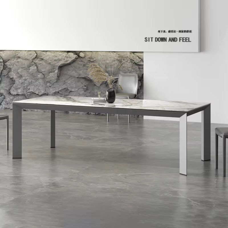 Luxury Rectangular Dining Table Set with 10 Chairs — image 3