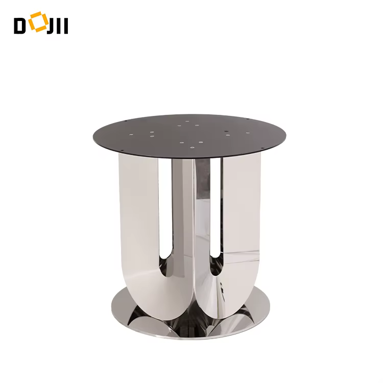 High Quality Dining Room Table with Marble Top and Silver Legs — image 6