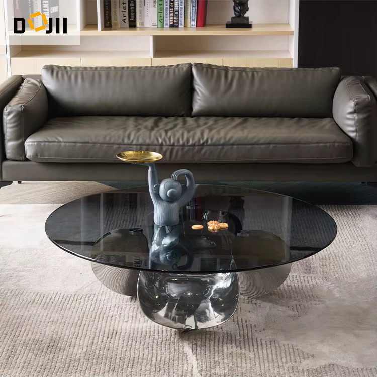 High End Luxury Design Black Tempered Glass Coffee Table — image 3