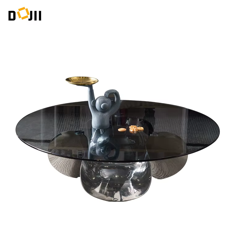 High End Luxury Design Black Tempered Glass Coffee Table — image 4