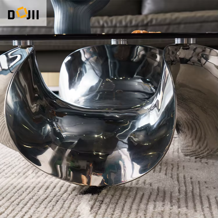 High End Luxury Design Black Tempered Glass Coffee Table — image 6