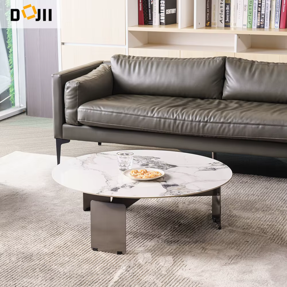 Multifunctional Nesting Travertine Coffee Table Set — image 3