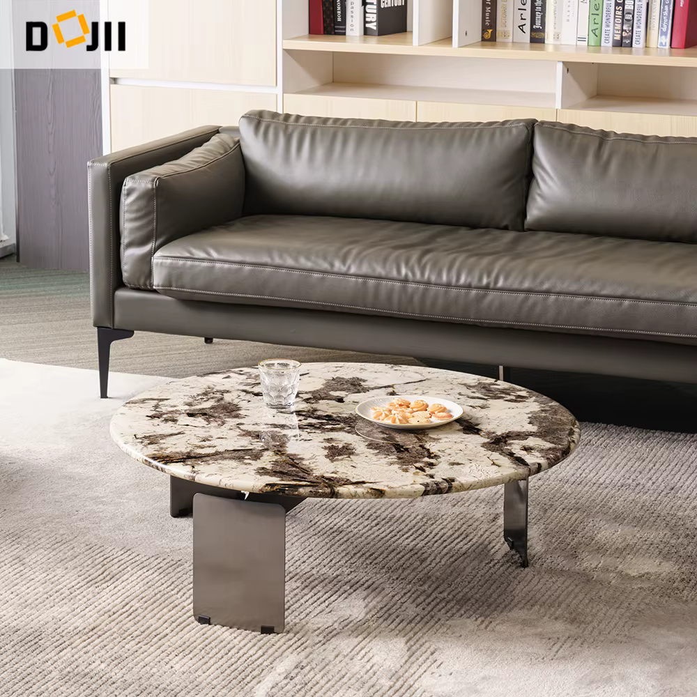 Multifunctional Nesting Travertine Coffee Table Set — image 4