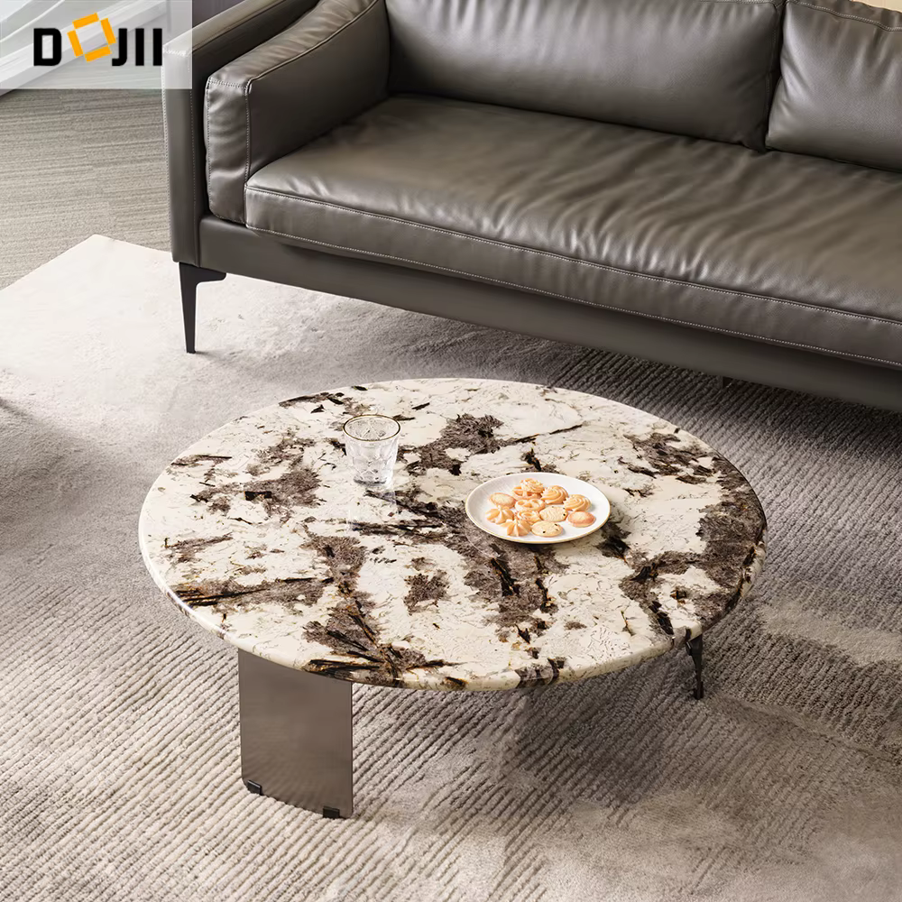 Multifunctional Nesting Travertine Coffee Table Set — image 6