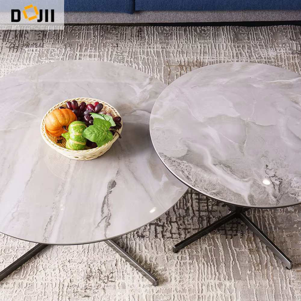Italian Style Luxurious Round Edge Slate Tea Table — image 6