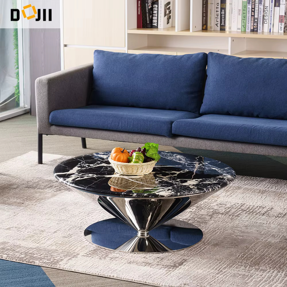 Italian Light Luxury French Style Living Creative Flying Saucer Coffee Tea Table — image 4