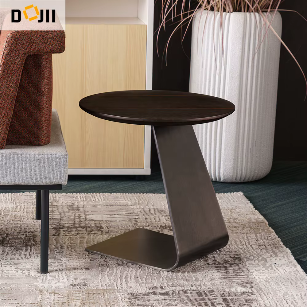 House Decor Light Luxury Decorative Brushed Stainless Steel Coffee Shelf Side Table — image 3