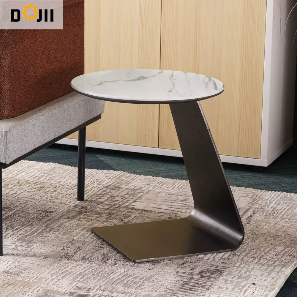House Decor Light Luxury Decorative Brushed Stainless Steel Coffee Shelf Side Table — image 4