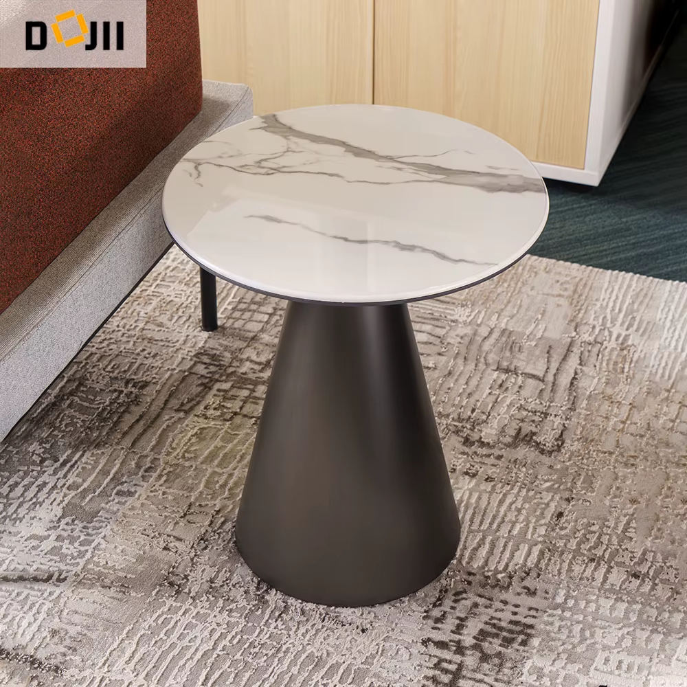 Modern Powder Coated Metal Luxury Sofa & Tapered Bistro Table Set — image 6