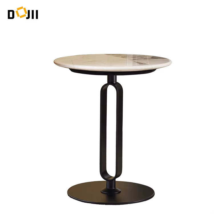 Nordic Accent Modern Artificial Stone Metal Table Leg Floor Coffee Laptop Table — image 2