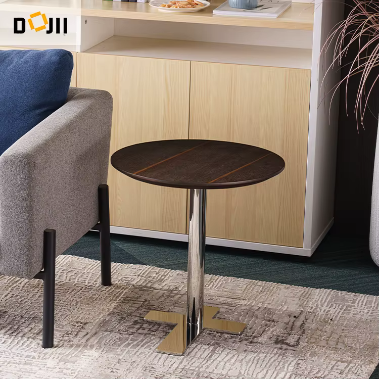 Luxury Contemporary Modern Set Stainless Steel Stand With Natural Marble Top — image 2