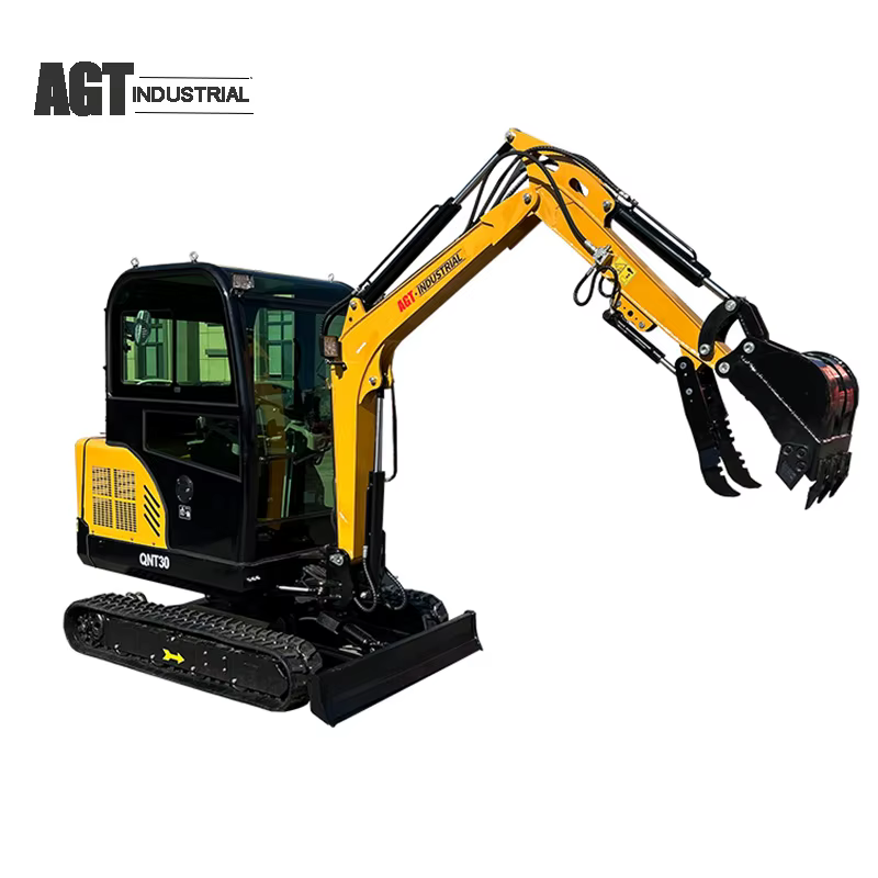AGT 3-Ton Cab Excavator with Diesel Engine and Hydraulic Thumb — image 2