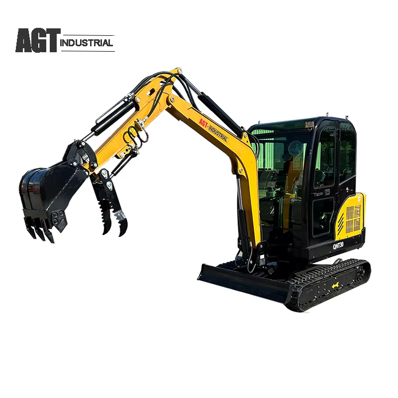 AGT 3-Ton Cab Excavator with Diesel Engine and Hydraulic Thumb — image 4