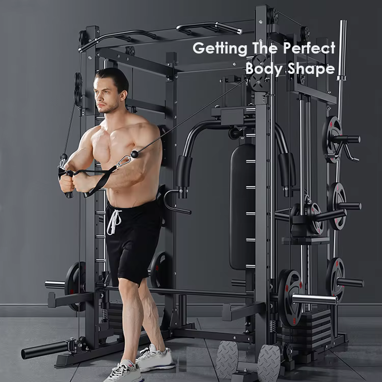 Pinjian Factory Gym Smith Machine Commercial Power Cage Squat Rack Comprehensive Trainer — image 2