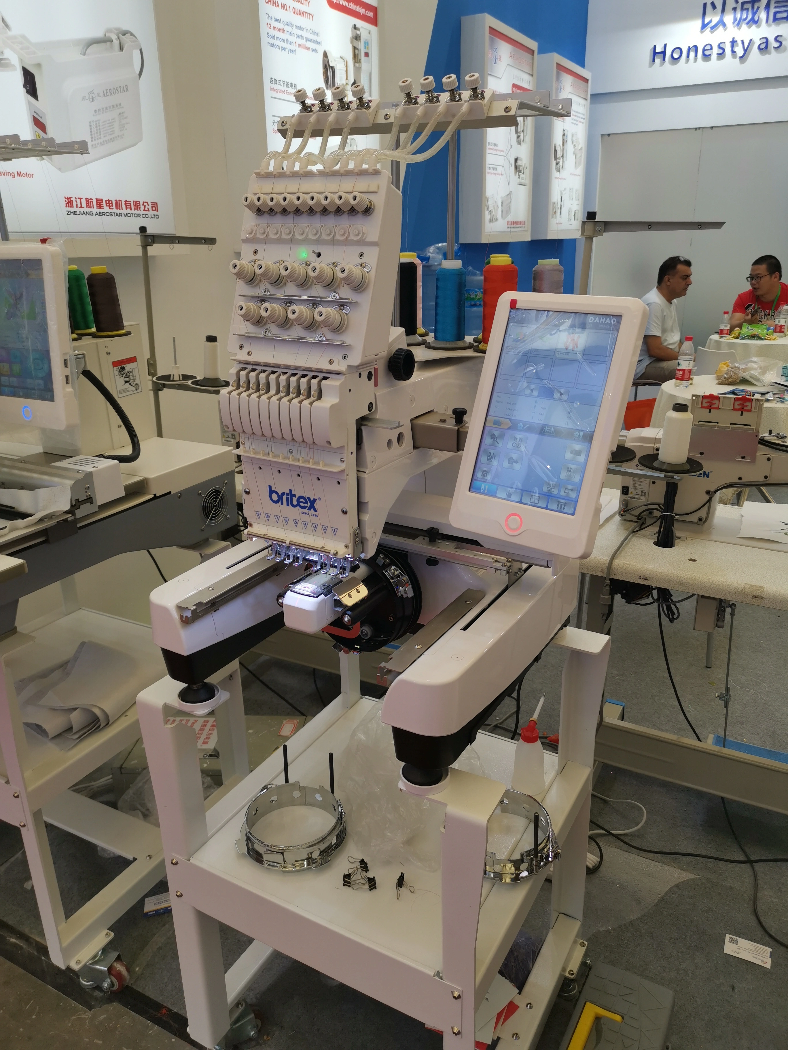Britex BR-901C 1 Head 9 Needle Computerized Flat Embroidery Machine — image 5