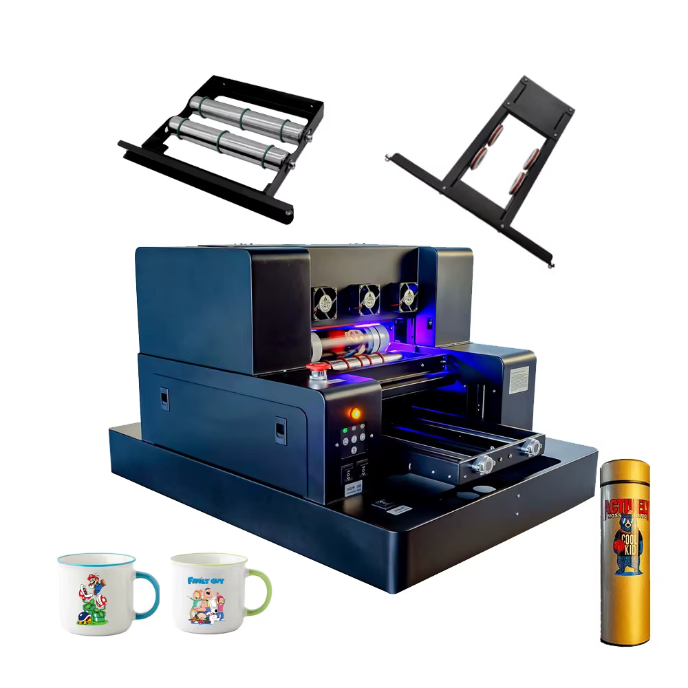6-Color A3 Size UV LED Flatbed Inkjet Printer with Varnish — image 2