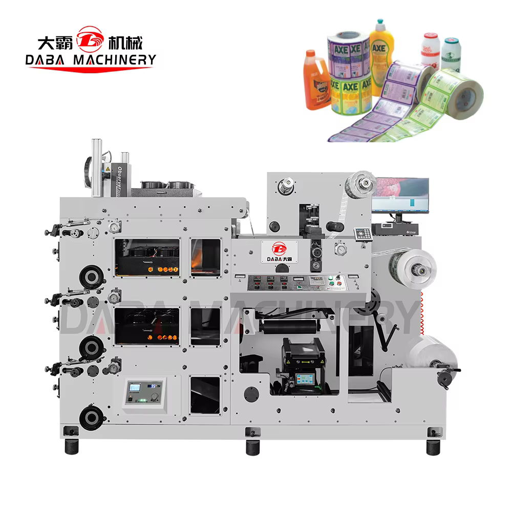 Automatic 3-Color Adhesive Label Roll-to-Roll Flexo Printing Machine with Camera Monitor — image 2