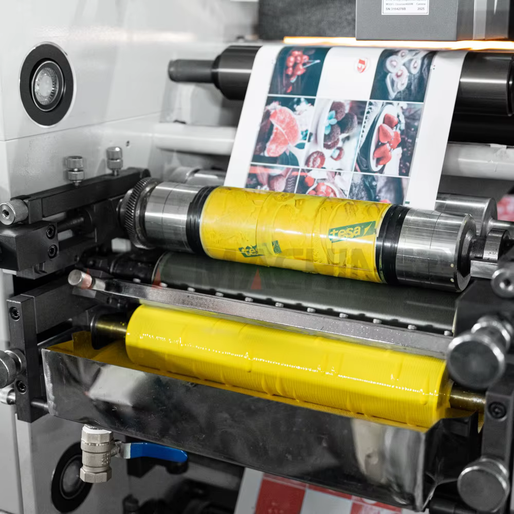 Automatic 3-Color Adhesive Label Roll-to-Roll Flexo Printing Machine with Camera Monitor — image 4