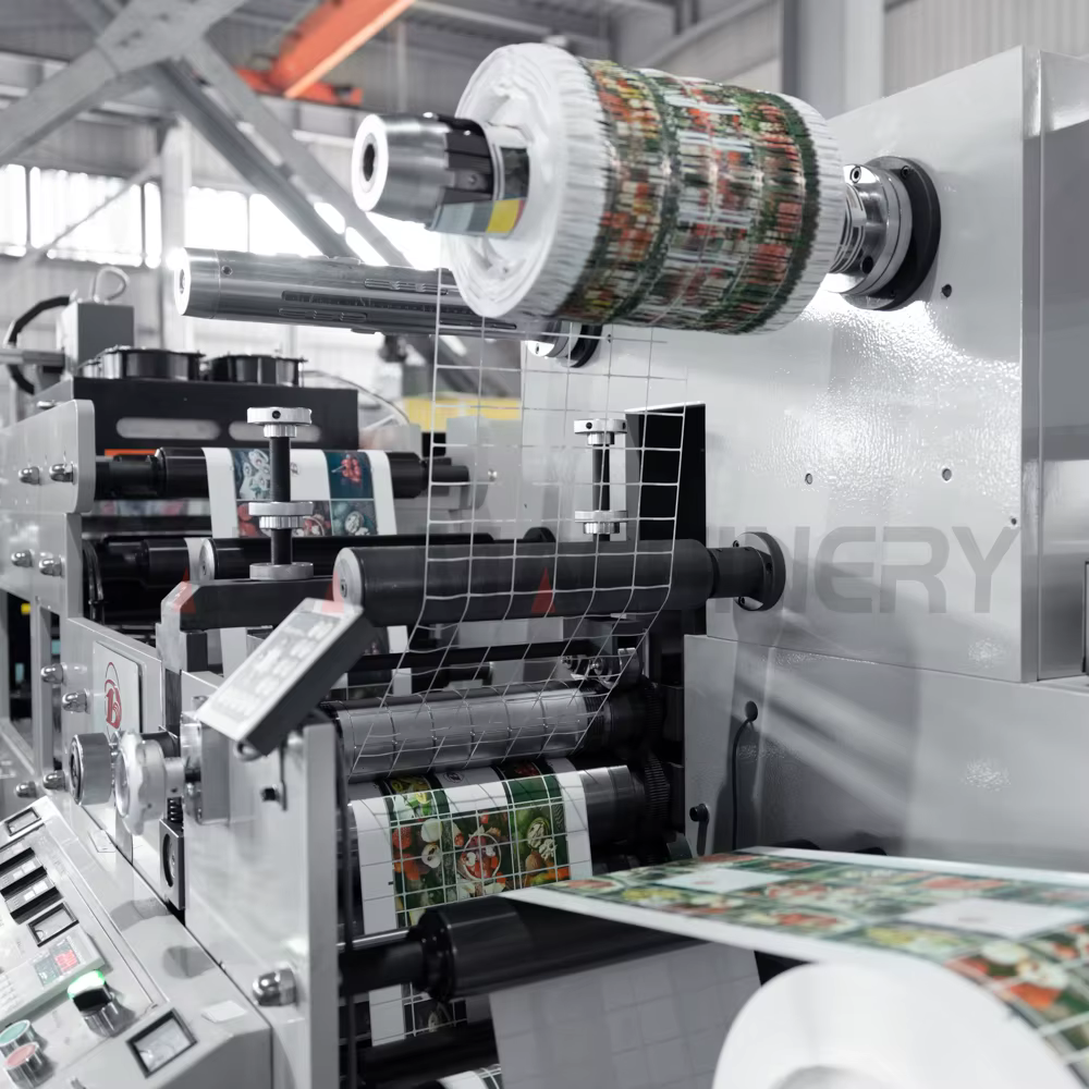 Automatic 3-Color Adhesive Label Roll-to-Roll Flexo Printing Machine with Camera Monitor — image 6
