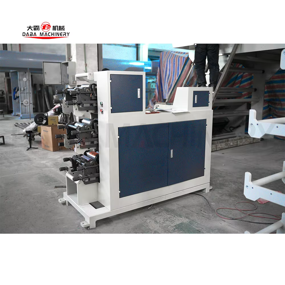 3 Colors Flexo Adhesive BOPP Flexographic Printer Machine — image 4