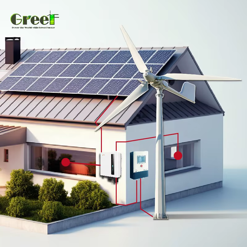 3kW-10kW Hybrid Wind Solar System with Lithium Battery — image 2