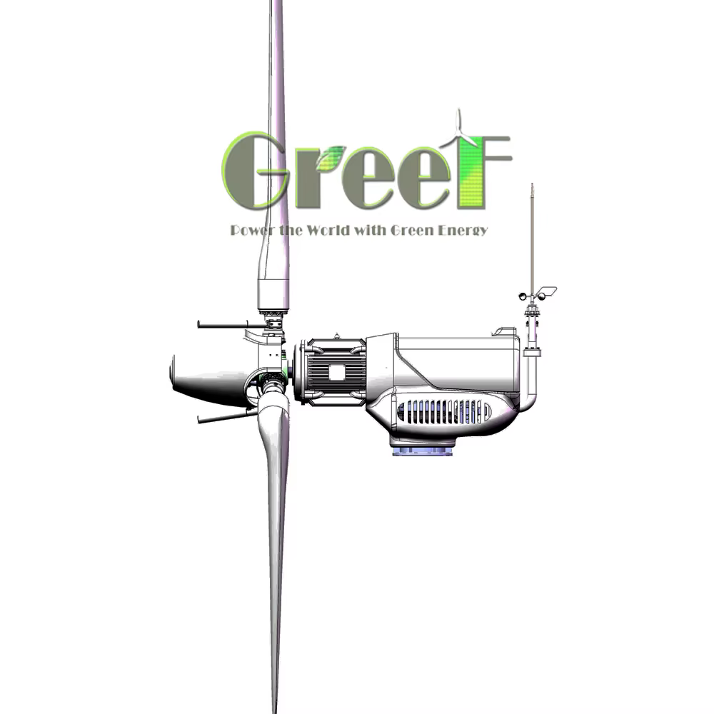 5KW Wind Turbine Generator and 5KW Solar Panels Hybrid Power System — image 2