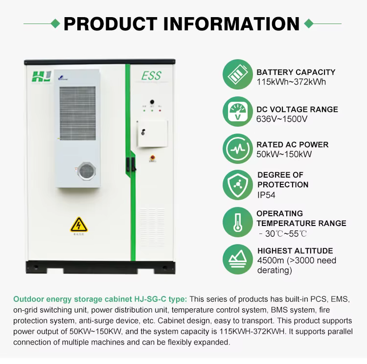 IP54 Battery Storage Hybrid Grid Energy Storage Cabinet — image 3