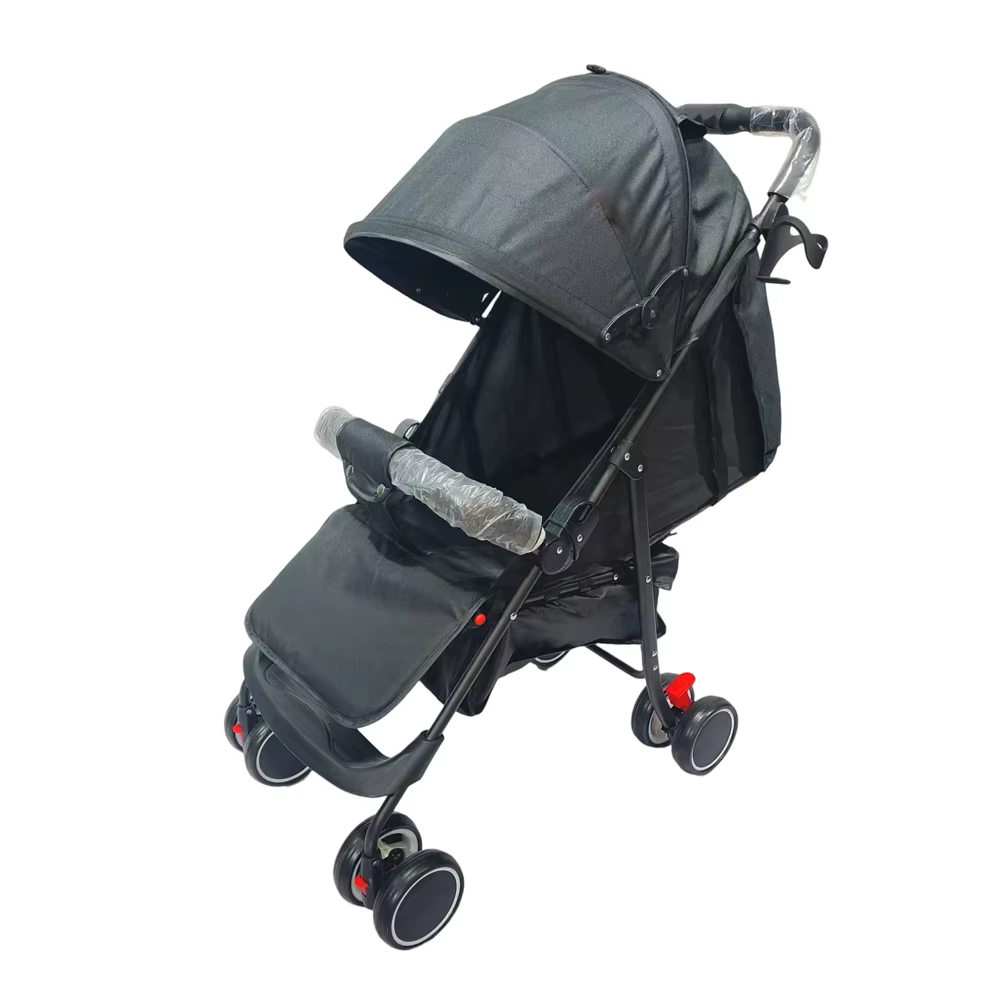 Lightweight Foldable Heavy-Duty Metal Frame Baby Buggy Stroller — image 2
